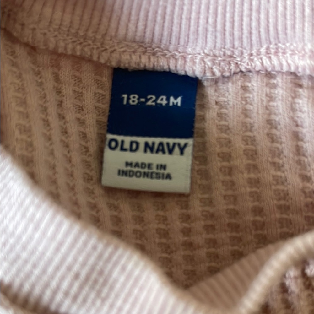 Old Navy Pink Ribbed Bodysuit - Picture 2 of 2